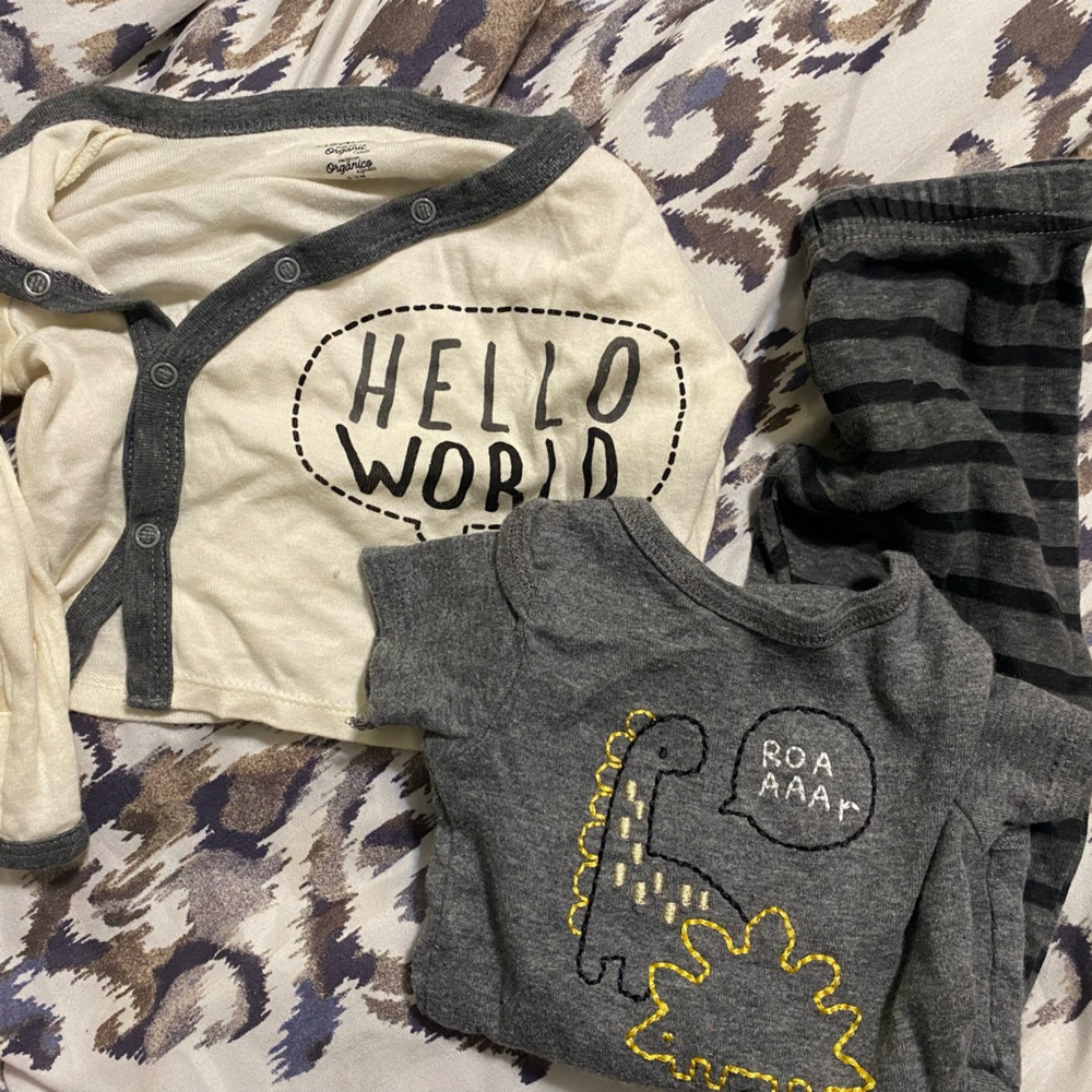 Gerber Cream and Gray Kids Matching Set